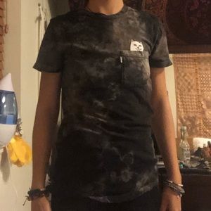RIPNDIP black grey tye dye mean kitty t-shirt